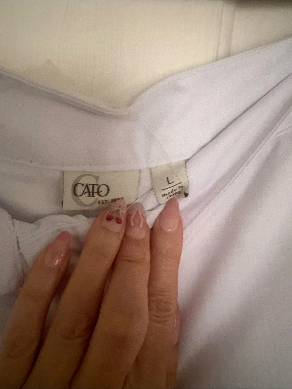 Cato White Cropped Pants with Blue Flower Accent